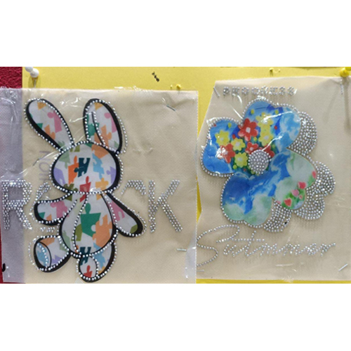 Cartoons Rhinestones Sticker - Modern Adhesive Design, Available in Various Colors and Custom Printing Options