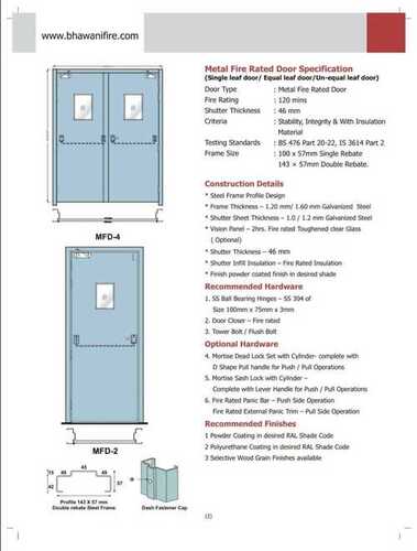 Metal Fire Rated Doors