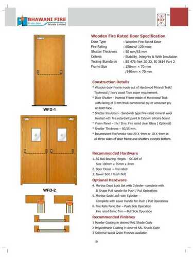 Wooden Fire Rated Doors