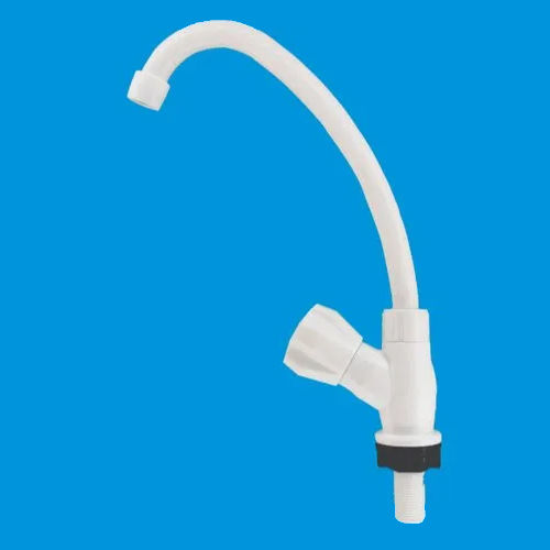 White Pp Swan Pillar Tap