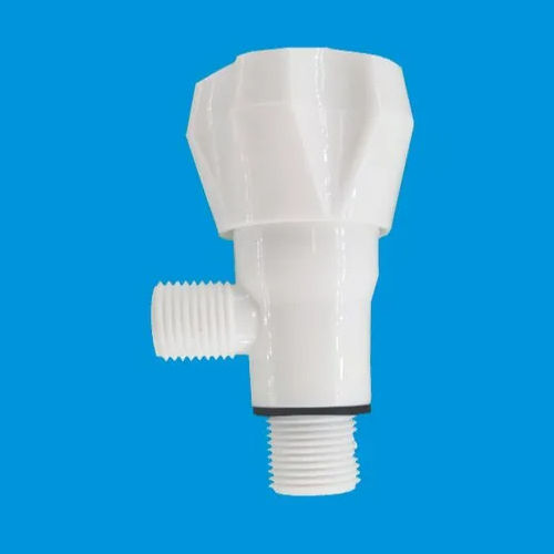 White Angle Pvc Water Tap