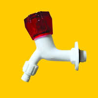 Classic Plastic Washing Machine Tap - High Quality Pp And Pvc, Glossy White Finish, Corrosion Resistant Design, Easy Installation