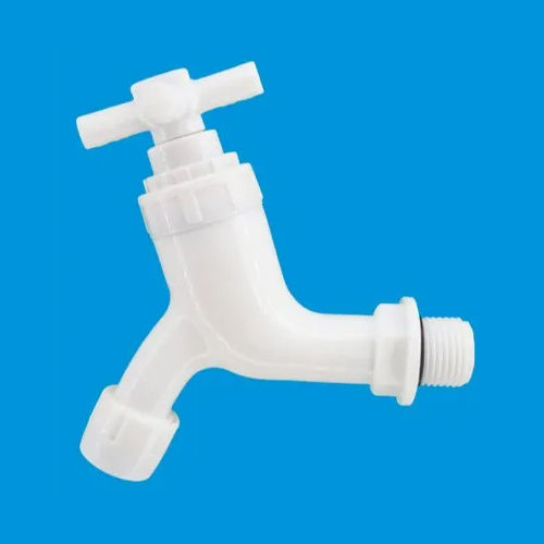 White Foam Flow Cross Pvc Tap