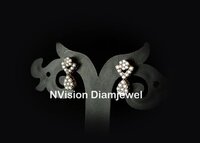 Natural Diamond Latkan Earrings Diamond Carat Weight: 0.61 Ct Carat