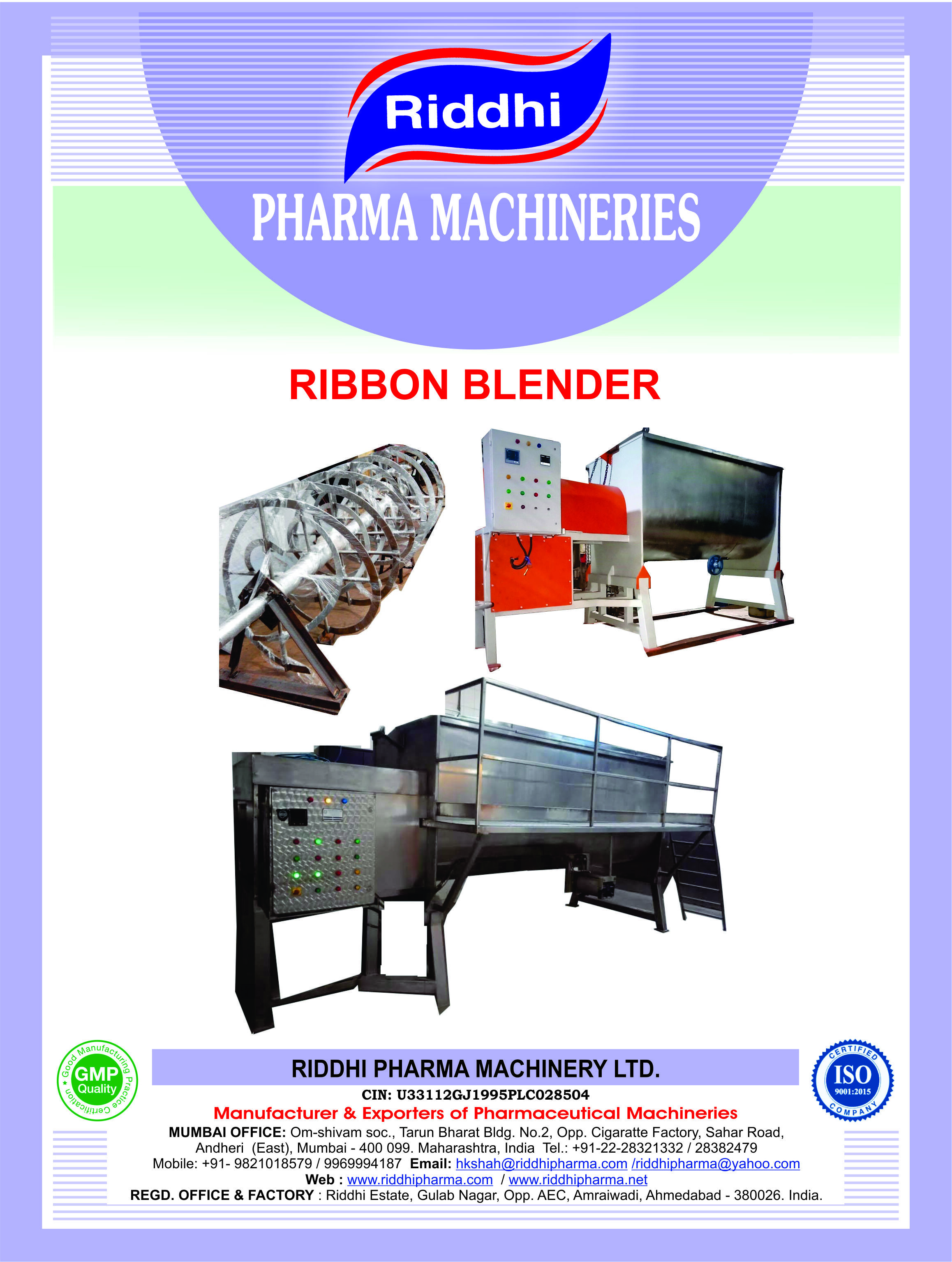 High Capacity Ribbon Blenders