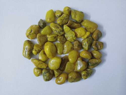 premium stone natural quality lemon yellow color coated gravels and pebbles for sale in IND price per ton