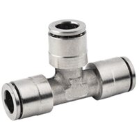 Brass Push Fitting Union Tee - Cw617n Brass, 1/4-1 Inch, Nickel-plated, Cnc Machined, Epdm Seal, 25 Bar Pressure