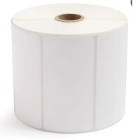 50m Plain Barcode Label Roll - Paper, 25x15 Mm Size, White Color | Heat Sensitive, Scratch-off Feature, Versatile Labeling Solution
