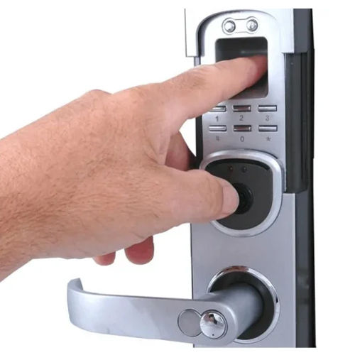 Silver Hotel Fingerprint Door Lock