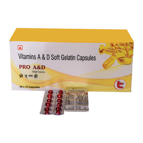 Vitamin A And D Soft Gelatin Capsules