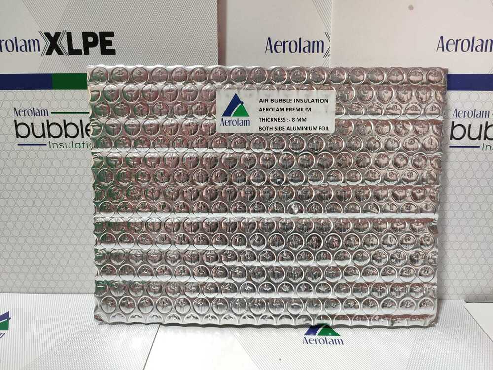 8mm Aerolam Bubble Insulation Sheets - Aluminum Material, 8 Millimeter Thickness | Gray Color, Industrial Application