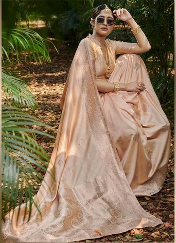 Pink Sarees For Every Occasion Grey Banarasi Silk Saree