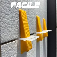 Facile Tile Leveling White Clip Big 1mm