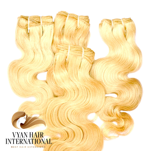 Cheap Brazilian Virgin Raw Human Hair Bundles 100 Full Cuticle Body Wave Human Blonde Bundles