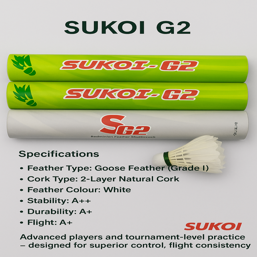 SUKOI G2 Badminton Feather Shuttlecock