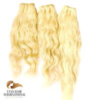 Double Drawn Blonde Cuticle Aligned Straight Wave Bundle Hair Extensions Vendor 613 Virgin Human Hair Bundles