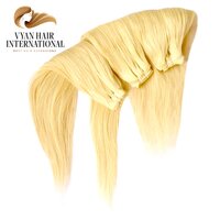 Raw Cuticle Aligned Straight Blond 613 Human Hair Virgin Hair Bundles