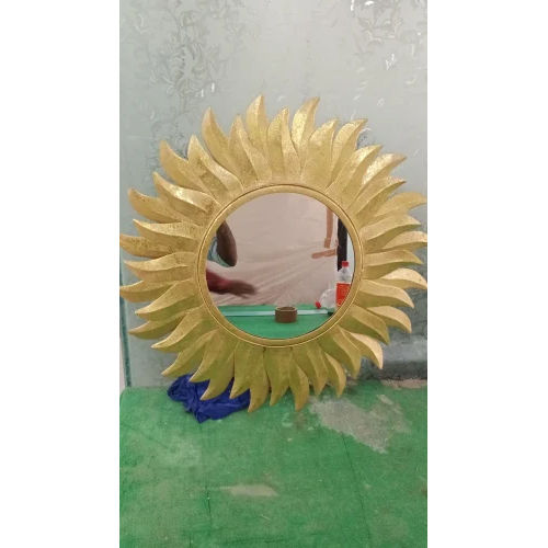 Golden Metal Frame Glass Mirror