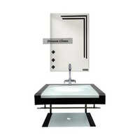 Wall Mounted Glass Vanity - Color: White
