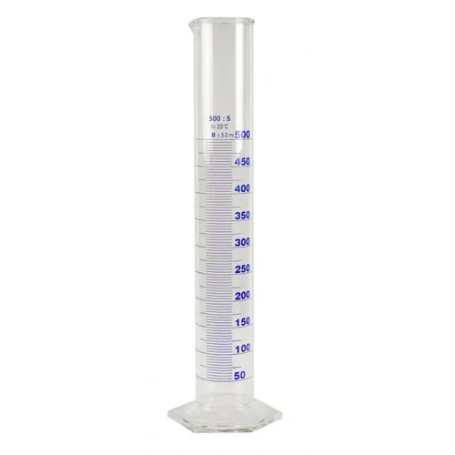 Transparent Chemical Laboratory Measuring Cylinder