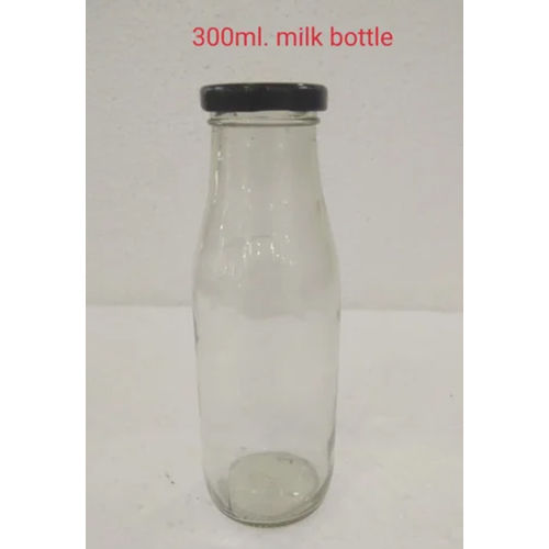 Transparent Glass Milk Bottle