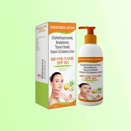 100 ML Octylmethoxycinnamate Benzophenone Titanium Dioxide Vitamin E  And Aloe Vera Lotion