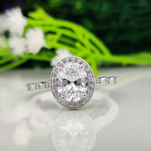Oval Cut Diamond Solitaire Engagement Ring