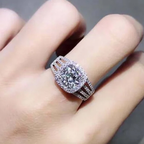 Cushion Cut Diamond Solitaire Engagement Ring