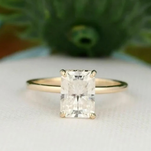 Radiant Cut Diamond Solitaire Engagement Ring
