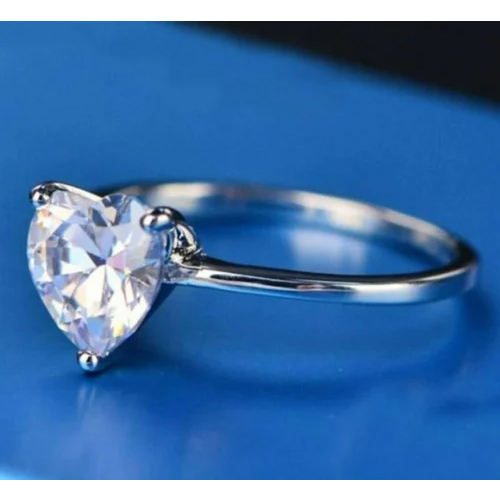 Heart Cut Diamond Solitaire Engagement Ring