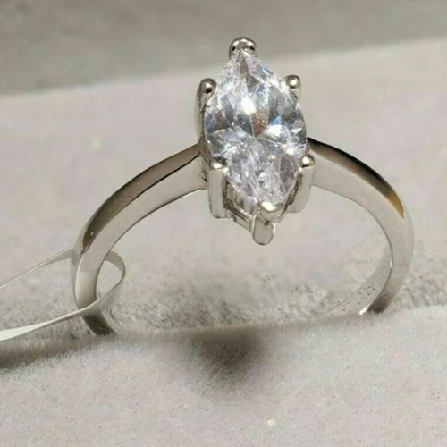 Maruise Cut Diamond Solitaire Engagement Ring
