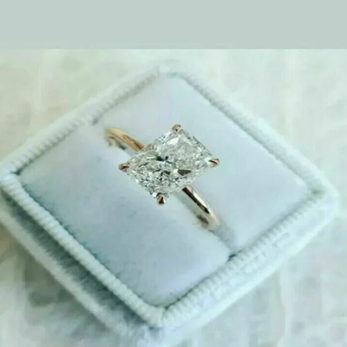 Radiant Cut Diamond Solitaire Engagement Ring