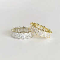 Radiant Cut Diamond Engagement Band Ring - Natural White Diamonds | Elegant Design, Timeless Shine, Perfect For Proposals