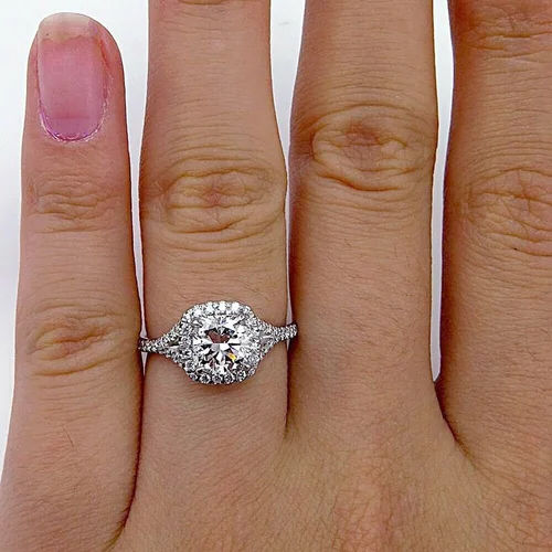 Cushion Cut Diamond Solitaire Engagement Ring