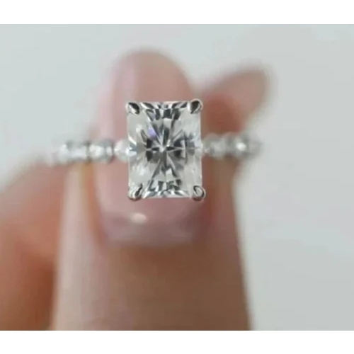 Radiant Cut Diamond Solitaire Engagement Ring