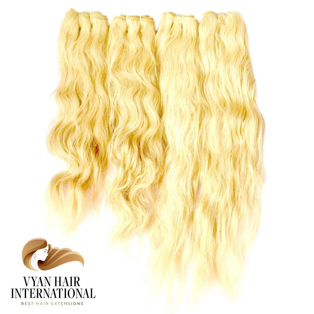 Brazilian Straight Hair Weave Bundles 100% Remy Human Hair Weft 3 Blonde Full 613 Color Hair Extensions