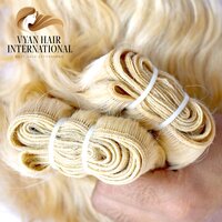 Brazilian Straight Hair Weave Bundles 100% Remy Human Hair Weft 3 Blonde Full 613 Color Hair Extensions