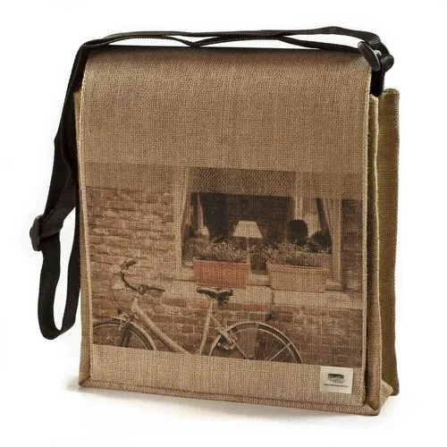 Jute Promotional Laptop Messenger Bag