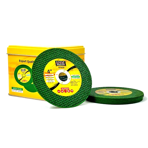 Livic Cutting Wheel - Mild Steel, 4 Inch Diameter | Rigid Hardness, Industrial Use, Circular Shape