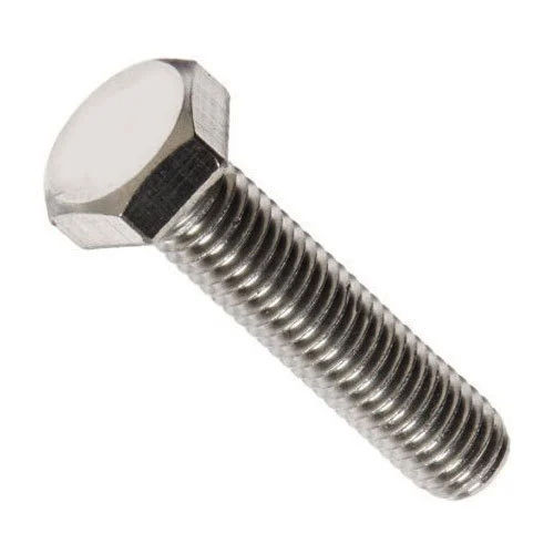 Mild Steel Hex Head Bolt - Color: Silver