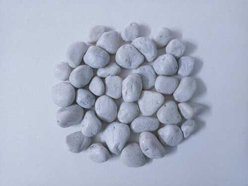 White color coated stone and pebbles for garden decoration used
