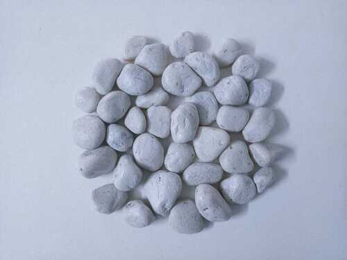 White color coated stone and pebbles