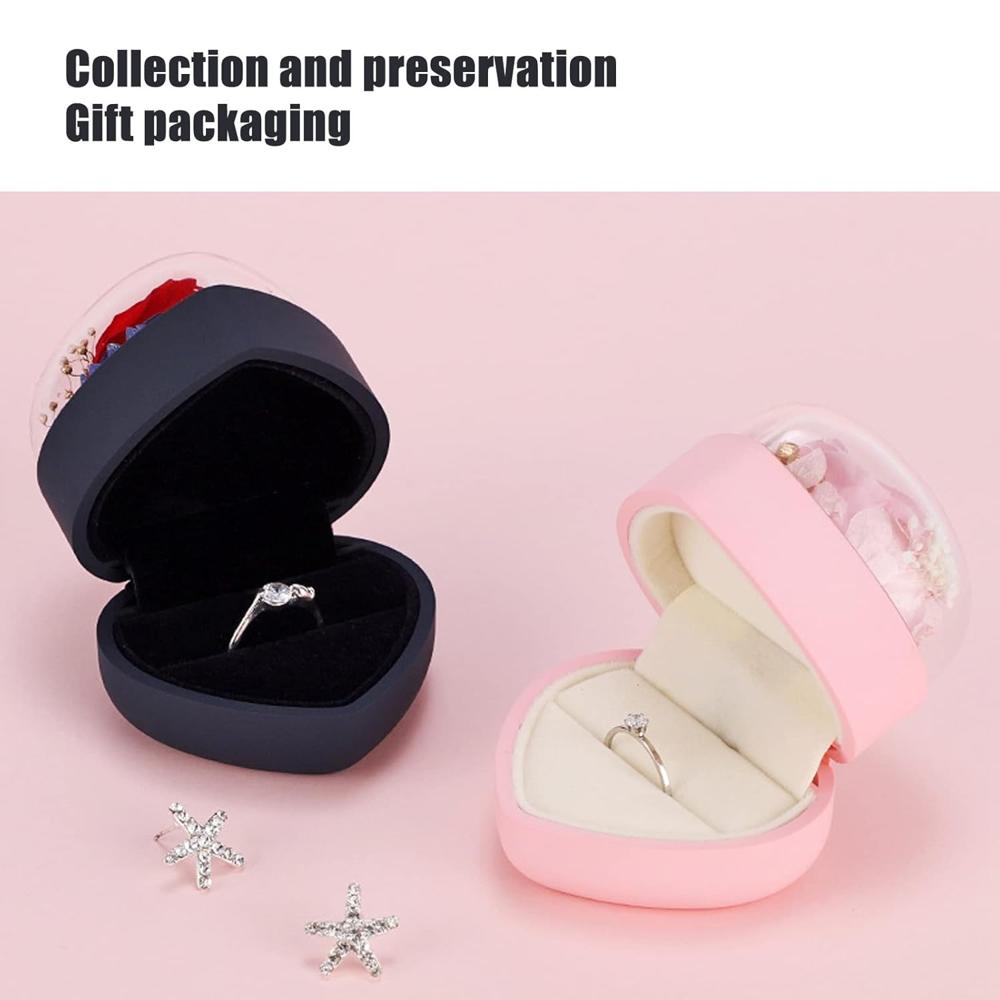 Heart Shap Ring Box - Color: Red