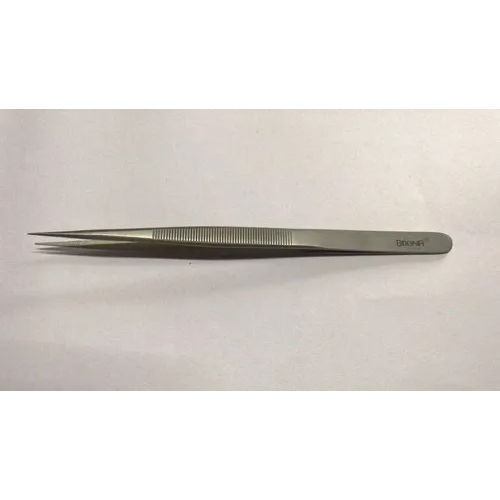 Silver Stainless Steel Economical Gem Tweezer