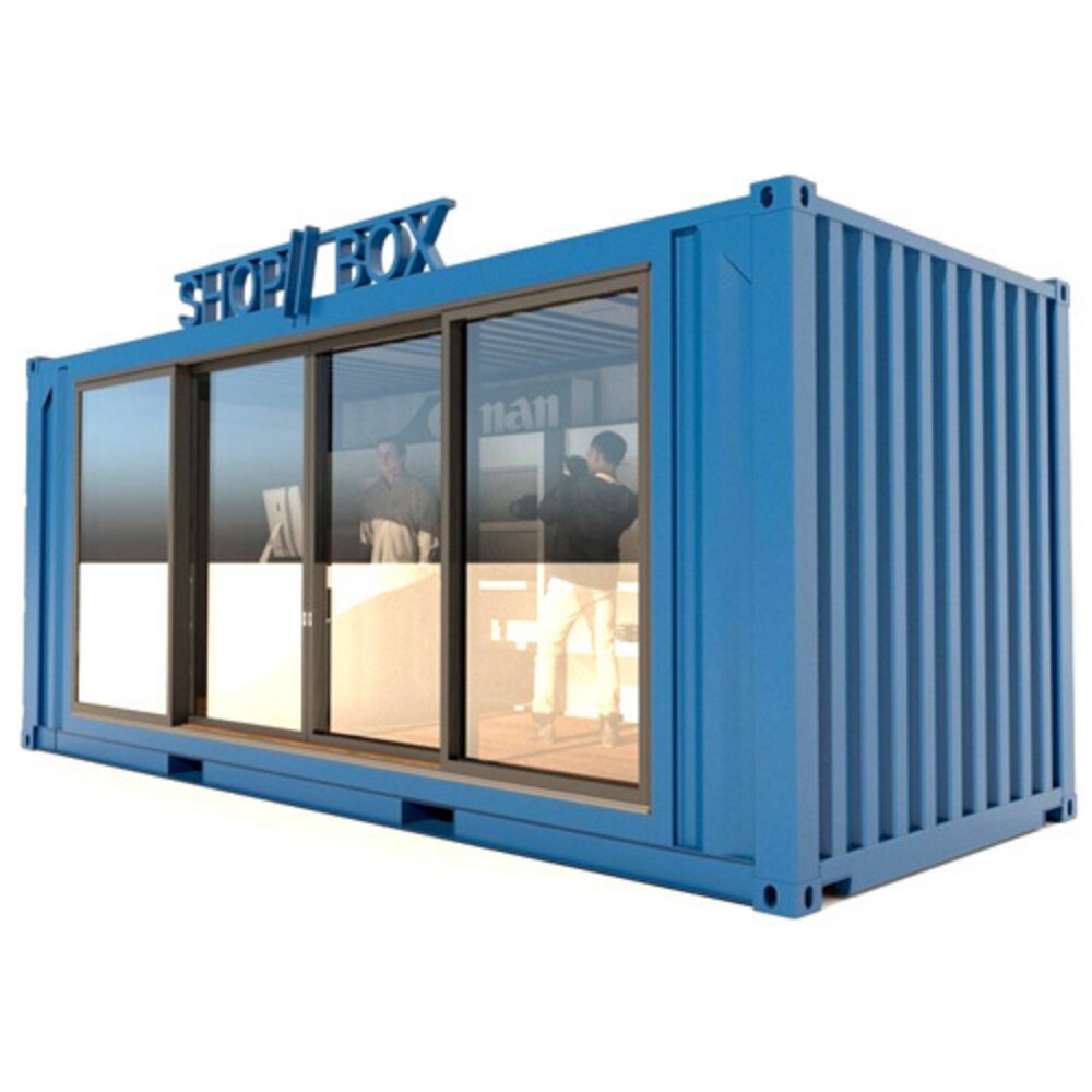 Portable Retail Store - Asphalt Tile Material, High Wind Resistance, PVC Windows and Door