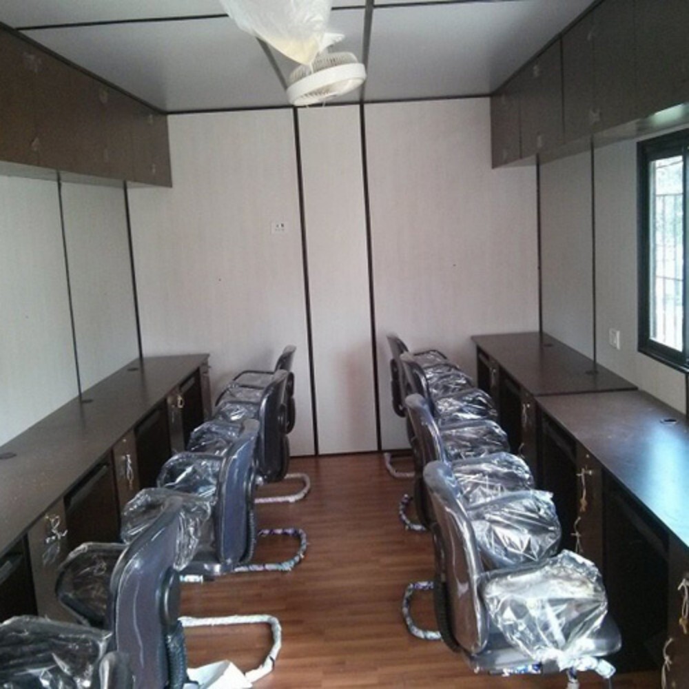 Office Cabin - Container Build , High Wind Resistance with PVC Doors & Sliding Windows