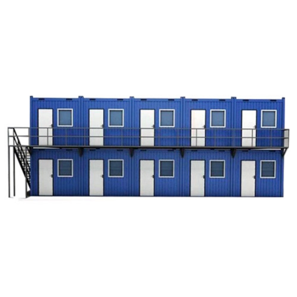 Prefabricated Staff Accommodation - Steel Frame, PVC Doors & Sliding Windows | High Wind Resistance, Durable and Secure Design