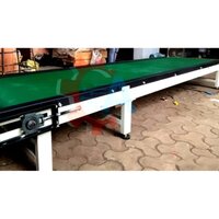 Rough Top Flat Belt Conveyor - Color: Green