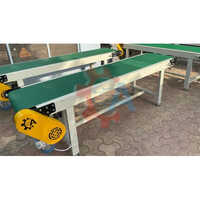 Pvc Flat Belt Conveyor - Mild Steel & Premium Pvc Material, 100-2000 Mm Width, 0-5 Mtr/min Speed, Green Color | Industrial Use, 150 Kg Capacity, Warranty Included, Safety Features