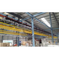 Blue Industrial Fan Testing Conveyor